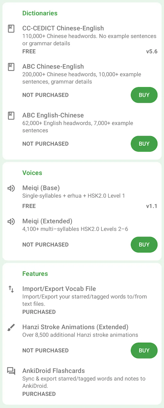 Add-ons Features